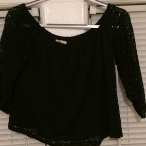 Hollister 3/4 crop Lace top
